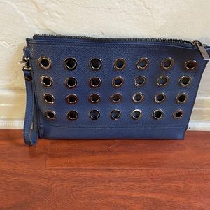 Neiman Marcus women’s Blue Leather Clutch